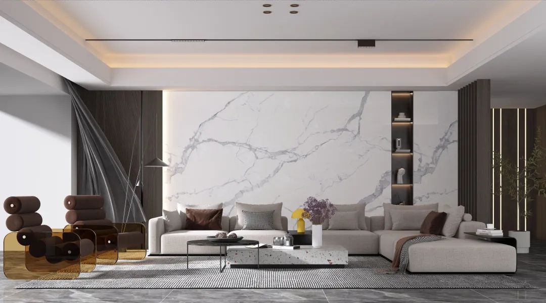 DESIGN| 百搭巖板，讓你的客廳既時(shí)尚又大氣